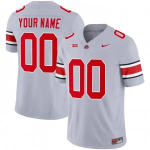 NCAA Ohio State Buckeyes Men's #00 Custom Grey 2023 Football College Jersey XEA7448AJ